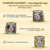3 frascos. Pistachos, almendras y nueces