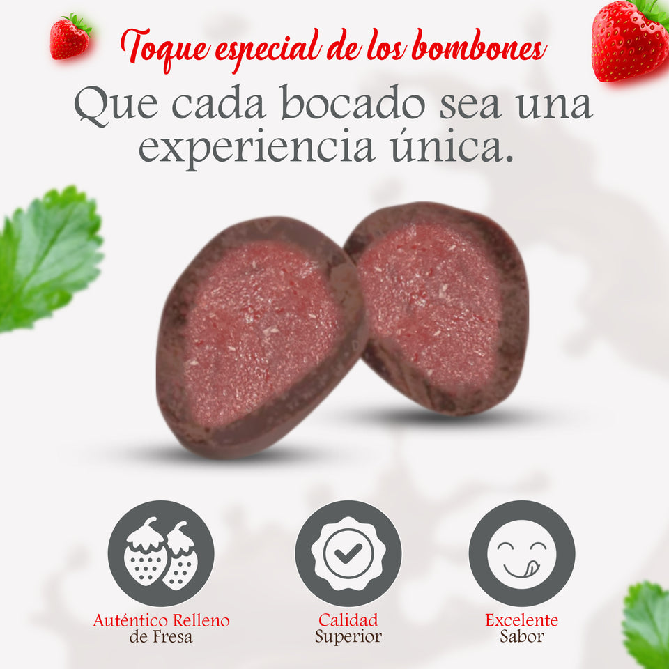 Fresas con chocolate Negro