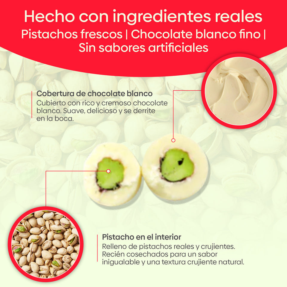 Delicias de Pistacho con Chocolate Blanco – Bombones artesanales de sabor exquisito
