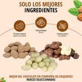 Caja de Madera con Pistachos, Almendras y Nueces.