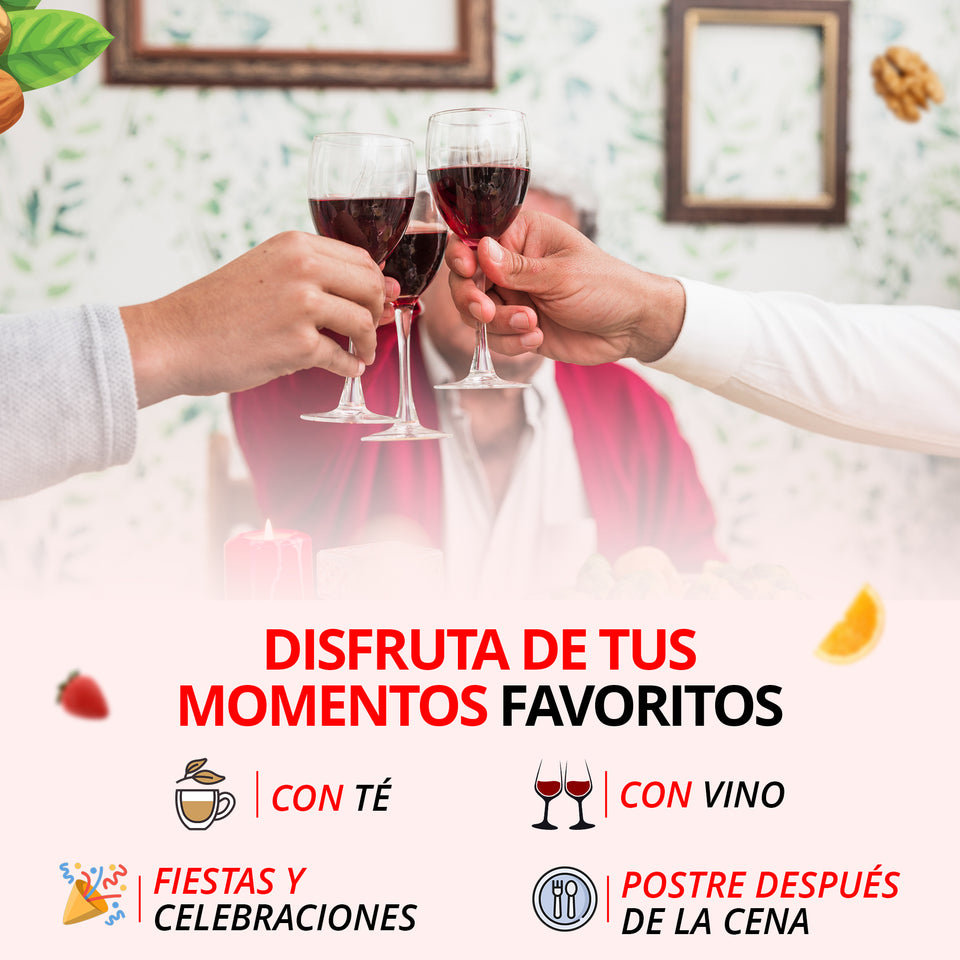 6 Frascos. 3 Frutas y 3 de frutos secos.