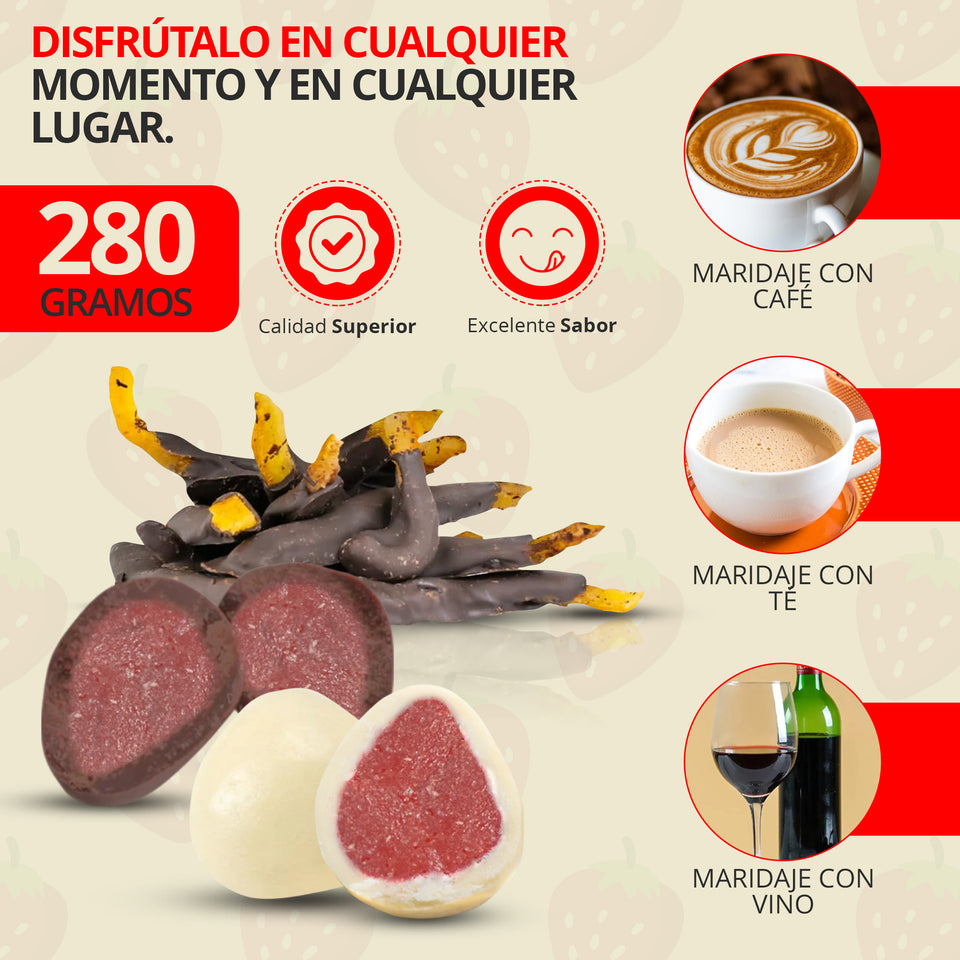 3 Frascos Bombones Chamball Fruits Selection