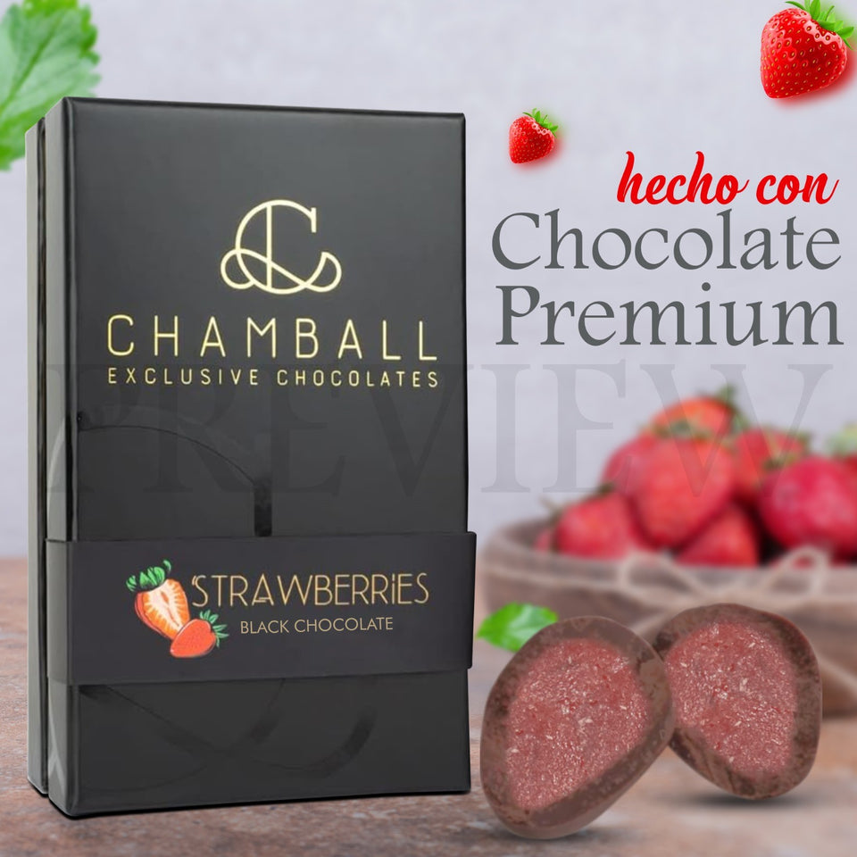 Fresas con chocolate Negro