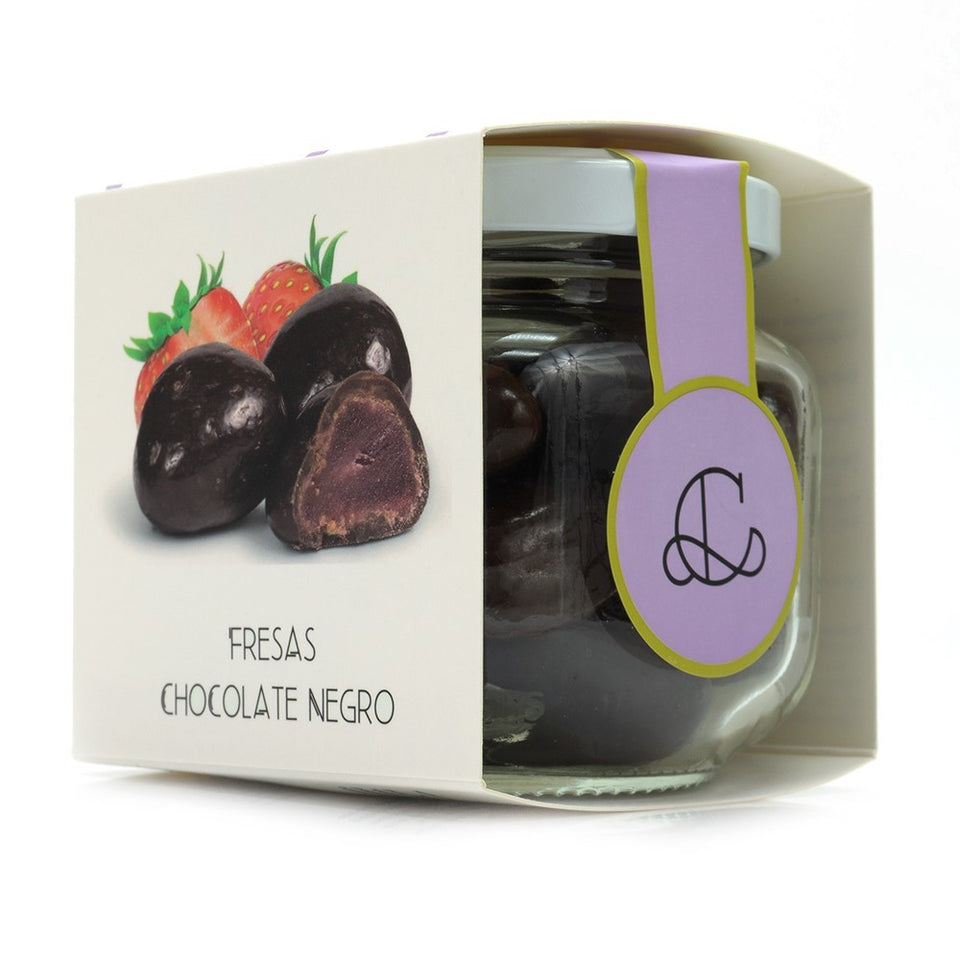 Fresas Deshidratadas Cubiertas de Chocolate Negro. 100gr