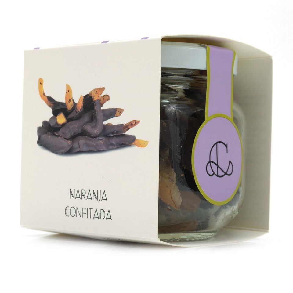 Naranja Confitada y Chocolate Negro. 80 gr