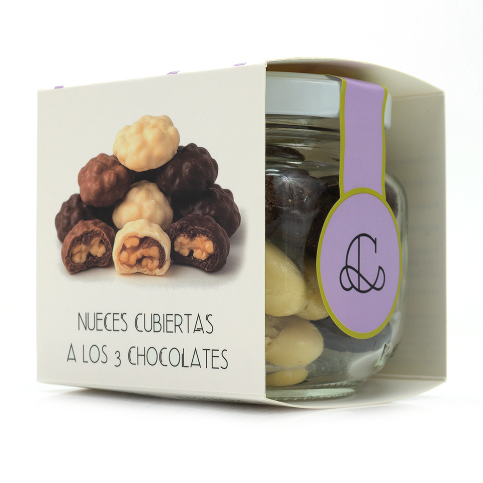 Nueces Artesanales a Los tres chocolates 100 gr